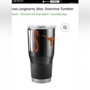 texas longhorns tumbler NEW sold out! black burnt orange and white. 30 ounces